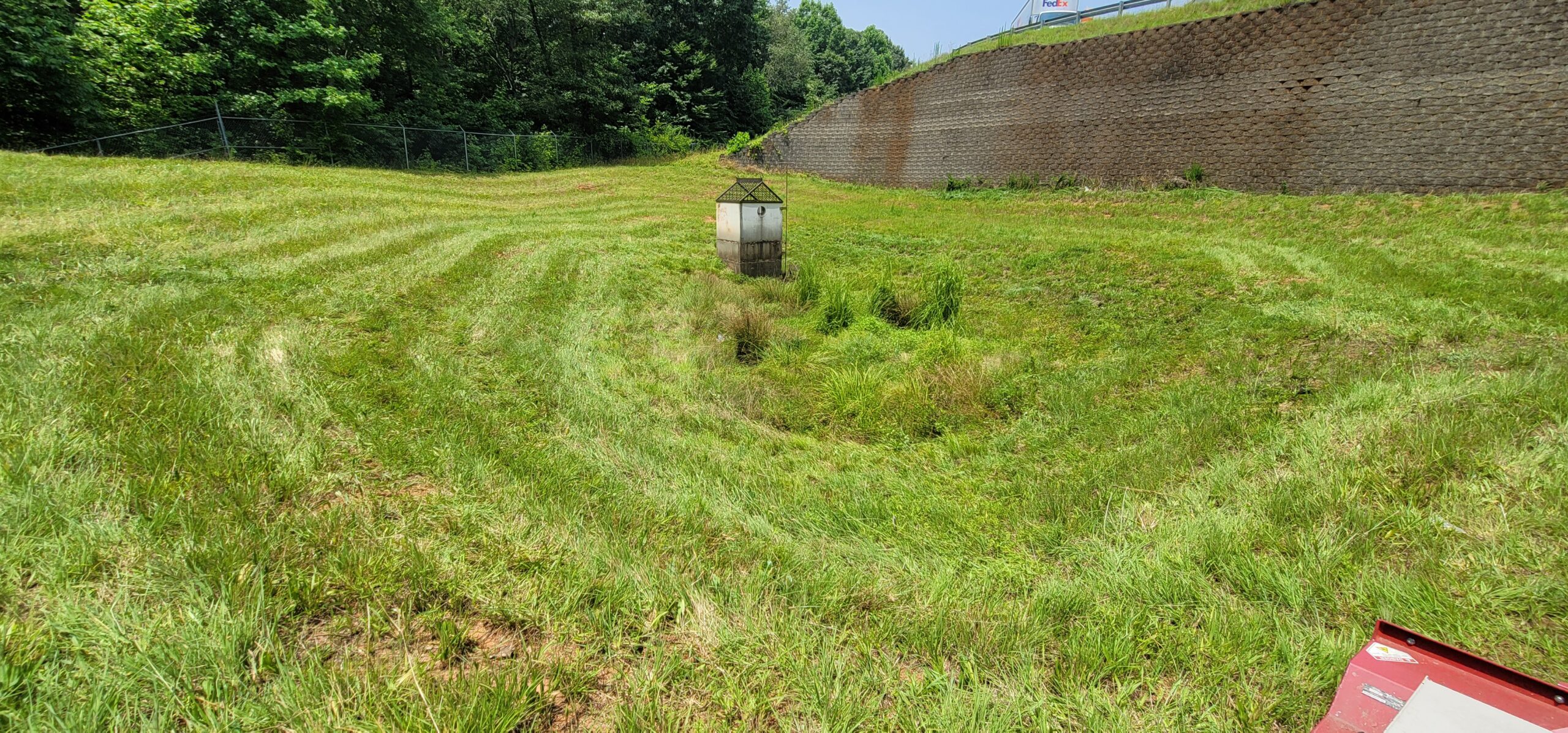 Vegetation management at stormwater retention pond