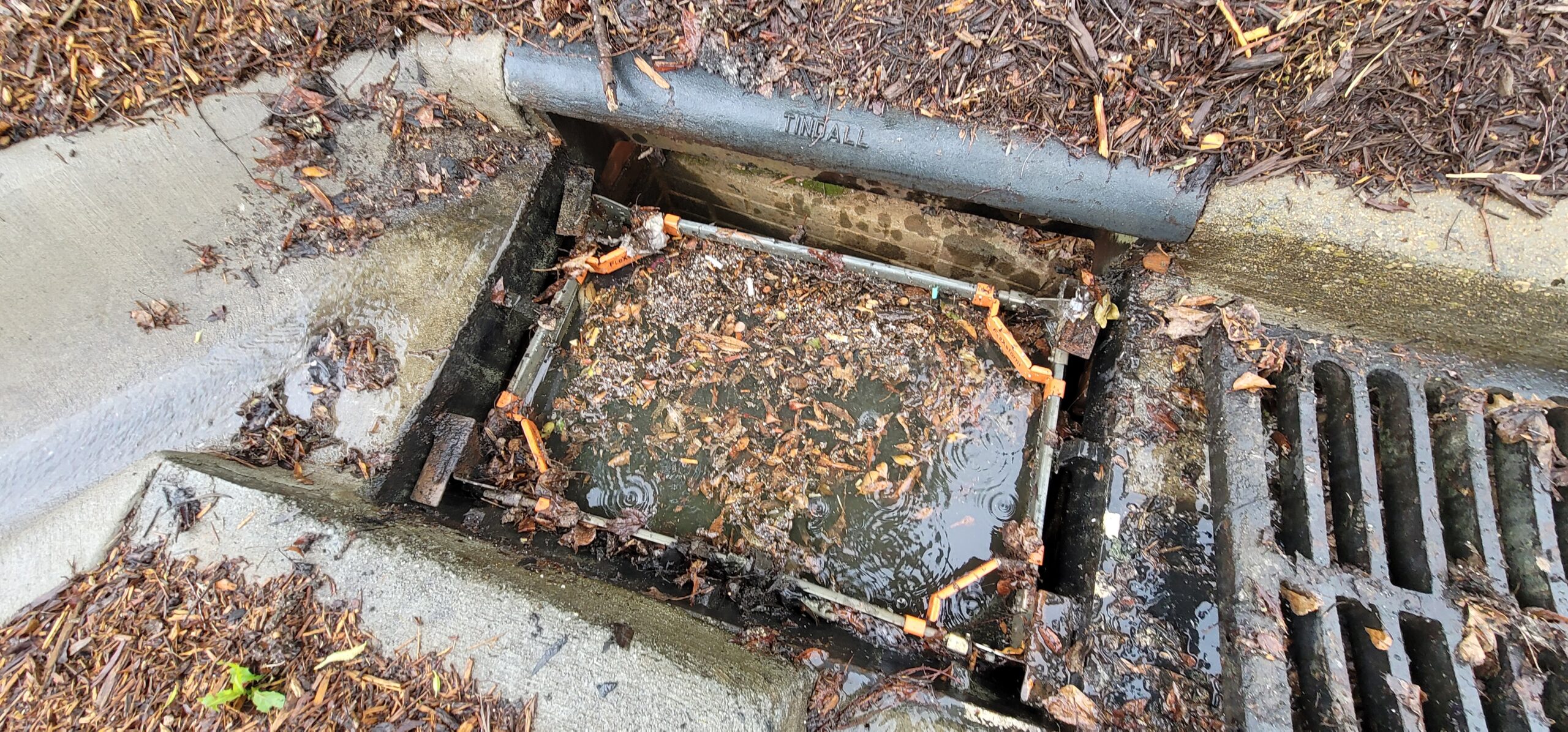 SWPPP inspection on active construction site reviewing erosion control measures and sediment barriers.